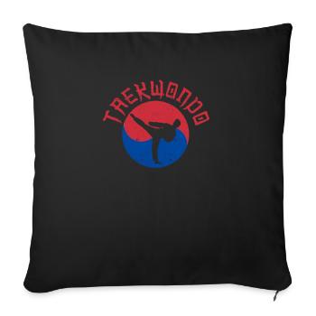 Tae Kwon Do Eum Yang Funny Taekwondo Korean - Sofa pillowcase 17,3'' x 17,3'' (45 x 45 cm) - black - Front