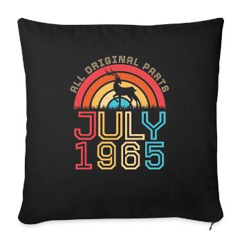 1965 Juillet Alles Original - Housse de coussin décorative 45 x 45 cm - noir - Devant