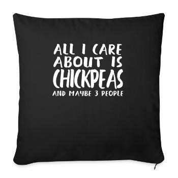 Cool Chickpea Present Idea - Sofakissenbezug 45 x 45 cm - Schwarz - Vorne