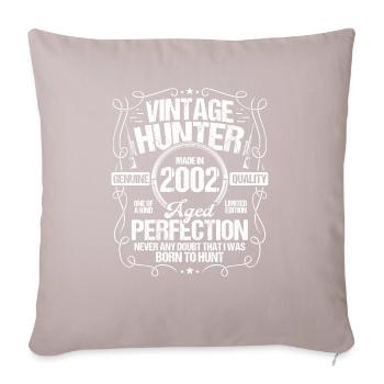 2002 Hunting for Boar Hunter Dog 2002 Year Born - Sofakissenbezug 45 x 45 cm - helles Taupe - Vorne