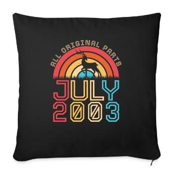 Geschenkidee Für Juli 2003 - Sofakissenbezug 45 x 45 cm - Schwarz - Vorne