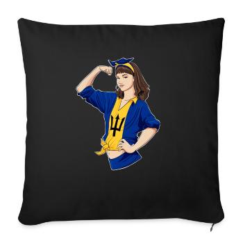 Barbados Girl Unbreakable I Patrimoine de la Barbade - Housse de coussin décorative 45 x 45 cm - noir - Devant