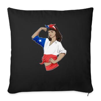 Chile Girl Unbreakable I Chile Heritage I Chile - Sofakissenbezug 45 x 45 cm - Schwarz - Vorne