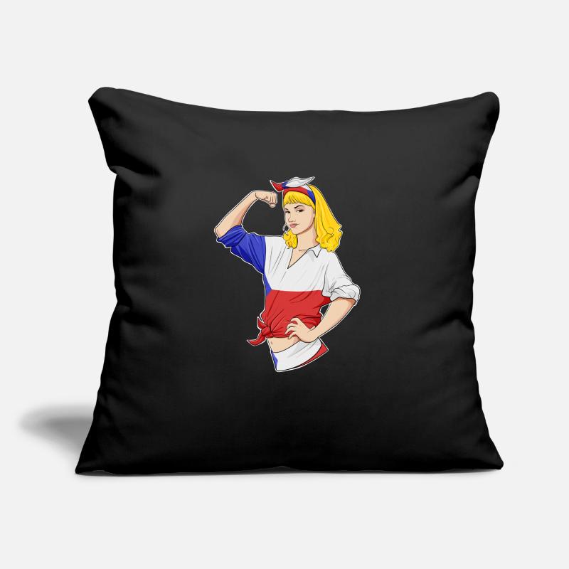 Fille tchèque Incassable I Héritage tchèque Tchèque Housse de coussin décorative 45 x 45 cm