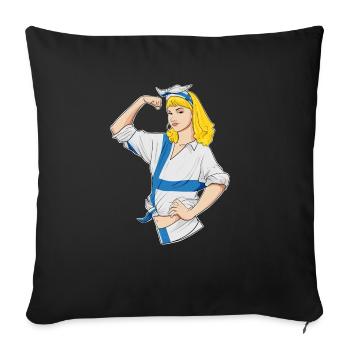 Finnish Girl Unbreakable I Finnish Heritage I - Sofa pillowcase 17,3'' x 17,3'' (45 x 45 cm) - black - Front