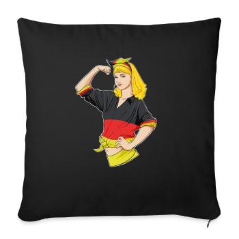 German Girl Unbreakable I German Heritage I - Sofakissenbezug 45 x 45 cm - Schwarz - Vorne