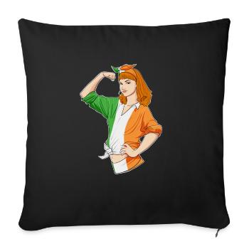Irish Girl Unbreakable I Irish Heritage I Ireland - Sofa pillowcase 17,3'' x 17,3'' (45 x 45 cm) - black - Front
