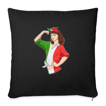 Italy Girl Unbreakable I Italy Heritage I - Sofa pillowcase 17,3'' x 17,3'' (45 x 45 cm) - black - Front