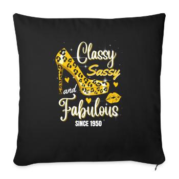 Classy Sassy And Fabulous Since 1950 - Sofa pillowcase 17,3'' x 17,3'' (45 x 45 cm) - black - Front