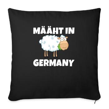 Mäht in Germany Rasenmäher Garten Kleingärtner - Sofakissenbezug 45 x 45 cm - Schwarz - Vorne