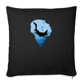 Mosasaurus I Marine Repiel Cretaceous Fossils - Sofa pillowcase 17,3'' x 17,3'' (45 x 45 cm) - black - Front