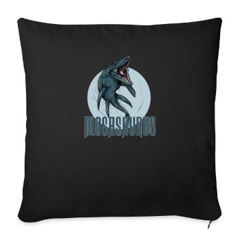 Mosasaurus I Marine Repiel Cretaceous Fossils - Sofa pillowcase 17,3'' x 17,3'' (45 x 45 cm) - black - Front