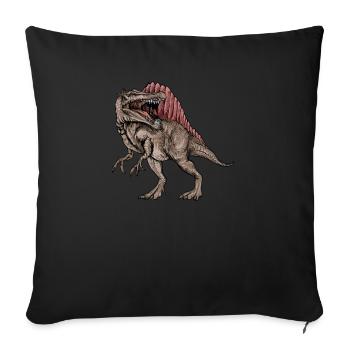 Spinosaurus I Thorn Lizard Cretaceous Fossil - Sofa pillowcase 17,3'' x 17,3'' (45 x 45 cm) - black - Front