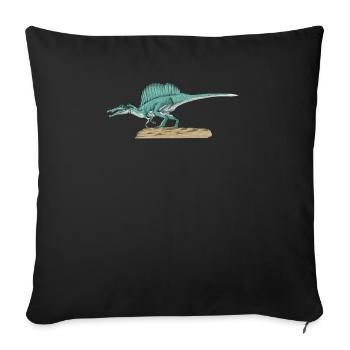Spinosaurus I Thorn Lizard Cretaceous Fossil - Sofa pillowcase 17,3'' x 17,3'' (45 x 45 cm) - black - Front