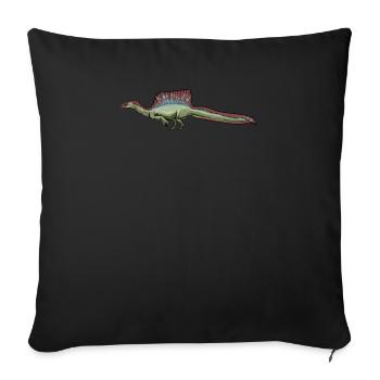 Spinosaurus I Thorn Lizard Cretaceous Fossil - Sofa pillowcase 17,3'' x 17,3'' (45 x 45 cm) - black - Front