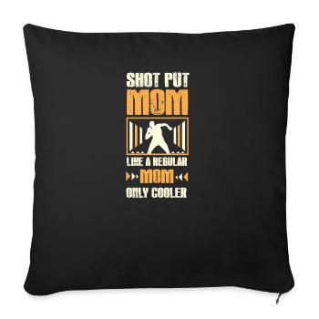 Shot Put I Athletics Discus Thrower Motif - Sofa pillowcase 17,3'' x 17,3'' (45 x 45 cm) - black - Front