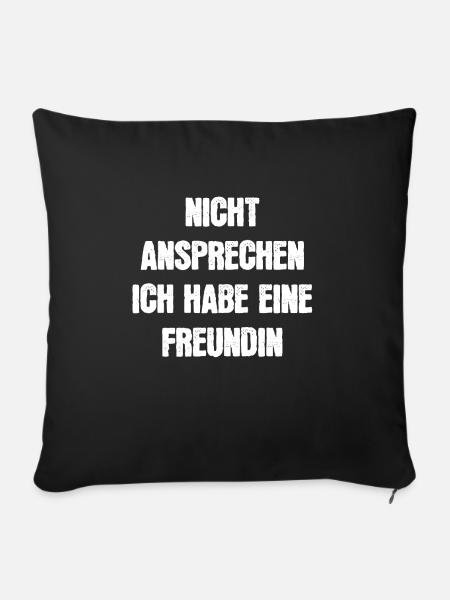 Nicht ansprechen ich habe eine Freundin LGBTQ Paar - Sofakissenbezug 45 x 45 cm - Schwarz