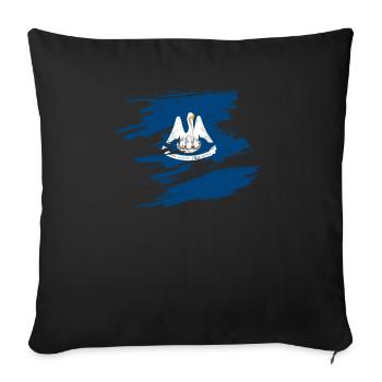 Louisiana heartbeat gift - Sofa pillowcase 17,3'' x 17,3'' (45 x 45 cm) - black - Front