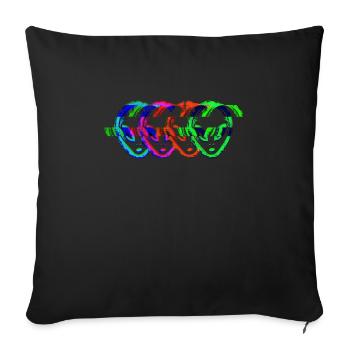 Alien Galaxy Ufo Vaisseau spatial extraterrestre - Housse de coussin décorative 45 x 45 cm - noir - Devant