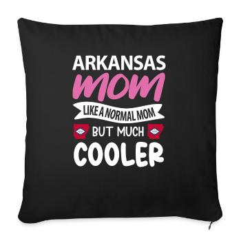 Arkansas mother gift - Sofa pillowcase 17,3'' x 17,3'' (45 x 45 cm) - black - Front