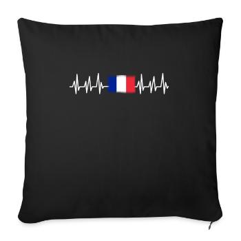 France Gift Paris French French Monaco - Sofa pillowcase 17,3'' x 17,3'' (45 x 45 cm) - black - Front