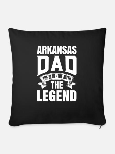 Arkansas Papa Geschenk - Sofakissenbezug 45 x 45 cm - Schwarz