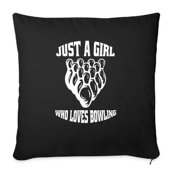 Bowling Cone Cadeau Bowling Ball Bowler Bowling Bowling - Housse de coussin décorative 45 x 45 cm - noir - Devant
