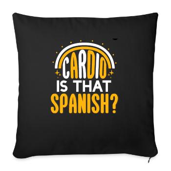Is That Spanish - Sofa pillowcase 17,3'' x 17,3'' (45 x 45 cm) - black - Front