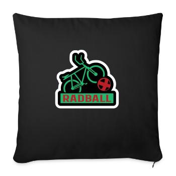 Radball Radballspieler Radballrad Radball - Housse de coussin décorative 45 x 45 cm - noir - Devant
