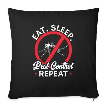 Eat Sleep Pest Control Exterminator Pest Control - Sofa pillowcase 17,3'' x 17,3'' (45 x 45 cm) - black - Front