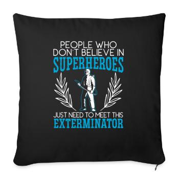 Exterminator Animal Control Pest Control - Sofa pillowcase 17,3'' x 17,3'' (45 x 45 cm) - black - Front