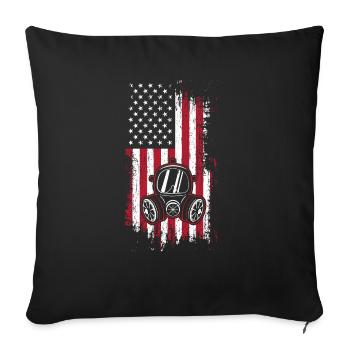 American Exterminator Animal Control Pest Control - Sofa pillowcase 17,3'' x 17,3'' (45 x 45 cm) - black - Front