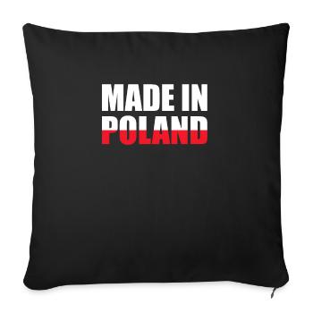 Made In Poland Shirt Gift - Sofa pillowcase 17,3'' x 17,3'' (45 x 45 cm) - black - Front