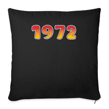 1972 Lucky Year In Orange - Yellow Design - Sofa pillowcase 17,3'' x 17,3'' (45 x 45 cm) - black - Front