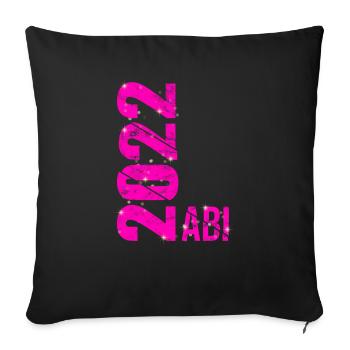 Abitur 2022 Geschenk Junge Mädchen Abi 2022 - Sofakissenbezug 45 x 45 cm - Schwarz - Vorne