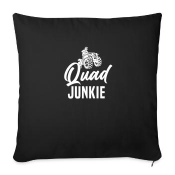 Quad Quad Riders Quad Ride ATV - Sofa pillowcase 17,3'' x 17,3'' (45 x 45 cm) - black - Front