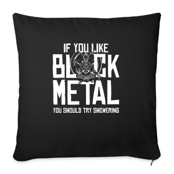 Drôle de Heavy Metal - Housse de coussin décorative 45 x 45 cm - noir - Devant