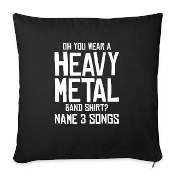 Drôle de heavy metal - Housse de coussin décorative 45 x 45 cm - noir - Devant
