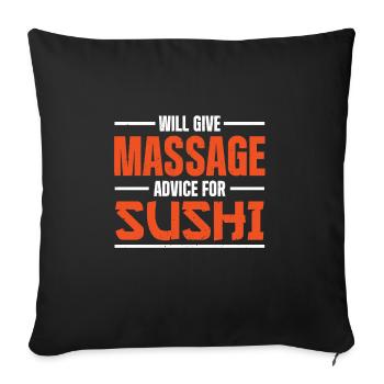 Massage Therapist - Sofa pillowcase 17,3'' x 17,3'' (45 x 45 cm) - black - Front