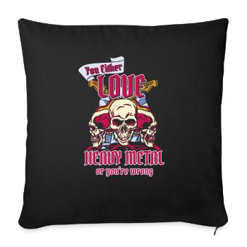Musique Heavy Metal - Housse de coussin décorative 45 x 45 cm - noir - Devant