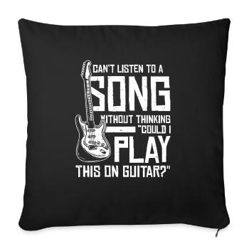 Heavy Metal Fan & Guitar Player - Sofa pillowcase 17,3'' x 17,3'' (45 x 45 cm) - black - Front