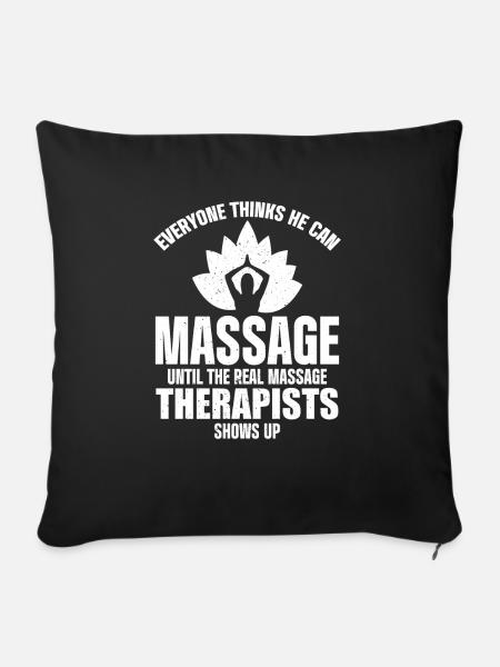Massage Therapist - Sofakissenbezug 45 x 45 cm - Schwarz