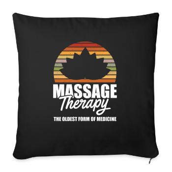 Massage Therapist - Sofa pillowcase 17,3'' x 17,3'' (45 x 45 cm) - black - Front