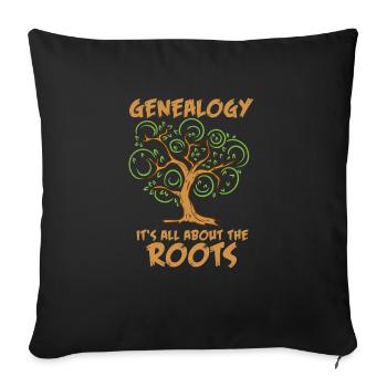 GENEALOGY: It's All About The Roots - Sofakissenbezug 45 x 45 cm - Schwarz - Vorne