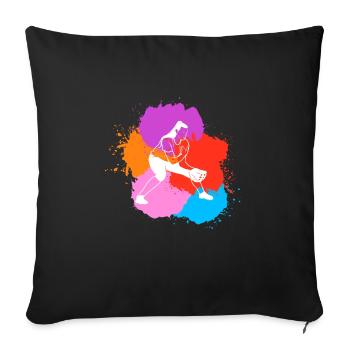 Softball Player Shirt Gift Catcher - Sofa pillowcase 17,3'' x 17,3'' (45 x 45 cm) - black - Front