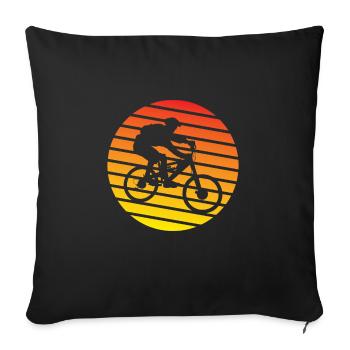 Bicycle Mountain Bike Cycling Cycling Tour Cycling - Sofa pillowcase 17,3'' x 17,3'' (45 x 45 cm) - black - Front