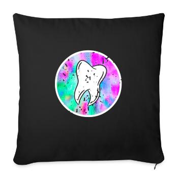 Vintage Awesome Vivid Dentist Dental T-Shirt - Sofakissenbezug 45 x 45 cm - Schwarz - Vorne