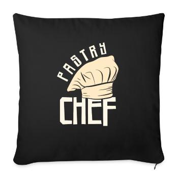 Pastry Chef Skull Baking Pastry Baked Goods - Sofa pillowcase 17,3'' x 17,3'' (45 x 45 cm) - black - Front