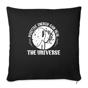 Energy Medicine Positive Energy Healing - Sofa pillowcase 17,3'' x 17,3'' (45 x 45 cm) - black - Front