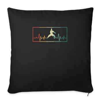 Funny Cool Martial Arts Pulse Japanese Love - Sofa pillowcase 17,3'' x 17,3'' (45 x 45 cm) - black - Front